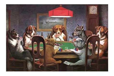 quadro cachorros jogando poker|Quadro Grande Cachorros Jogando Poker 90x60 Decorativo Sala.